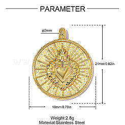 304 Stainless Steel Pendants&nbsp;STAS-OY014-66G