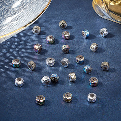 120Pcs 4 Colors Electroplated Natural Lava Rock Beads Strands&nbsp;G-PH0019-15