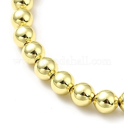 Rack Plating Brass Round Bead Slider Bracelets for Women&nbsp;LS-BJEW-M232-01G-B