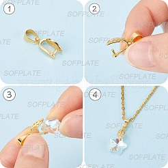 30Pcs 3 Colors Brass Ice Pick Pinch Bails&nbsp;KK-SP0002-03