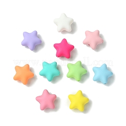 Rubberized Style Opaque Acrylic Beads&nbsp;OACR-CJC0005-04
