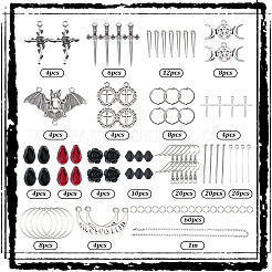 DIY Halloween Brass & Alloy Sword Cross Dangle Earring Making Kits&nbsp;DIY-SC0026-58