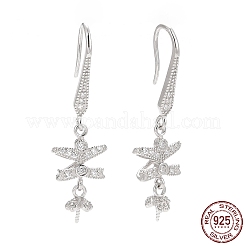 Rhodium Plated 925 Sterling Silver Earring Hooks&nbsp;STER-D035-34P