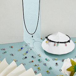120Pcs 12 Colors Dyed Natural Malaysia Jade Faceted Rondelle Charms&nbsp;PALLOY-FH00080