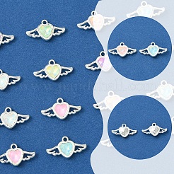 14Pcs 7 Colors Rack Plating Alloy Rhinestones Pendants&nbsp;FIND-FS0003-19