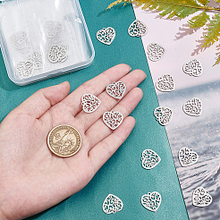 40Pcs 201 Stainless Steel Pendants&nbsp;STAS-UN0035-22