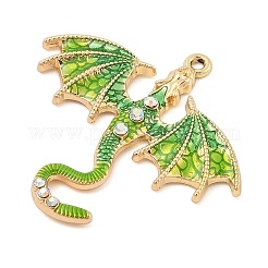Rack Plating Alloy Enamel Pendants&nbsp;PALLOY-R451-05G