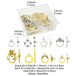 8 Styles Tibetan Style Alloy Toggle Clasps&nbsp;FIND-FS0002-43