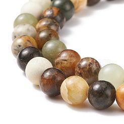 Natural Xiuyan Jade Bead Strands&nbsp;G-P075-39-8mm