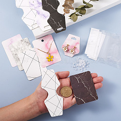 Marble Pattern Paper Necklace & Earring Display Cards&nbsp;DIY-YS0001-26
