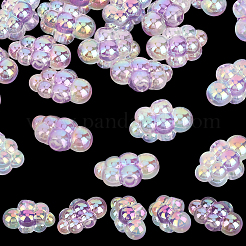 35Pcs UV Plating Rainbow Iridescent Acrylic Beads&nbsp;PACR-PA0001-23B