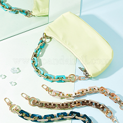 4Pcs 4 Colors Imitation Stone Acrylic Boston Link Chains Bag Straps&nbsp;FIND-WR0005-21