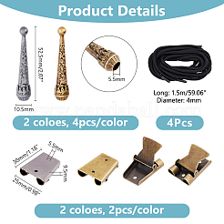 2 Sets Polyester Cord Shoelaces&nbsp;AJEW-DC0001-63