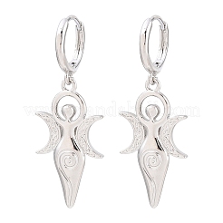 Brass Hoop Dangle Earrings&nbsp;EJEW-G471-47P-02