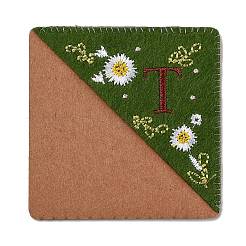 4Pcs Letter Personalized Hand Embroidered Corner Bookmarks&nbsp;JX587T