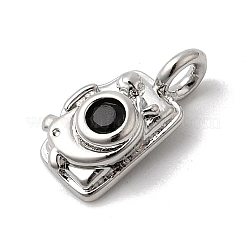 Brass Micro Pave Cubic Zirconia Pendants&nbsp;KK-L262-12P