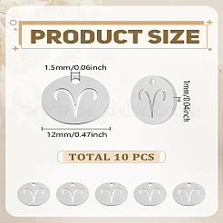 10Pcs 304 Stainless Steel Charms&nbsp;STAS-LP0003-19F