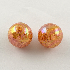 AB Color Transparent Crackle Round Acrylic Beads&nbsp;X-CACR-S006-M