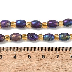 Electroplated Natural Druzy Geode Crystal Beads Strands&nbsp;G-G459-03B-10