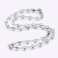 304 Stainless Steel Chain Necklaces&nbsp;STAS-P164-11