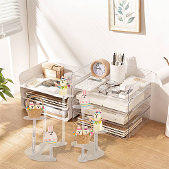 9-Tier Transparent Acrylic Products Adjustable Display Resers&nbsp;ODIS-WH0002-62A