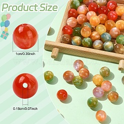 70Pcs 7 Colors Transparent Resin Beads&nbsp;RESI-YW0006-37