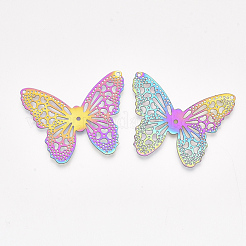 Ion Plating(IP) 201 Stainless Steel Filigree Pendants&nbsp;STAS-S108-48