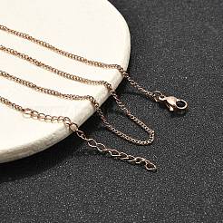 201 Stainless Steel Twisted Chain Necklaces&nbsp;NJEW-R023-09RG