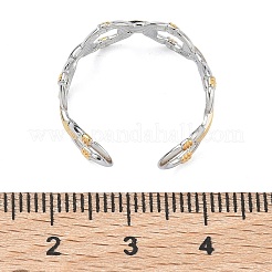 304 Stainless Steel Cuff Open Rings&nbsp;RJEW-F202-01A-GP