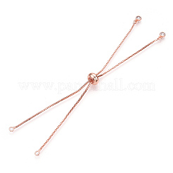 Rack Plating Adjustable Brass Slider Bracelet Making&nbsp;MAK-R025-02RG-1
