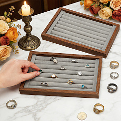 4Pcs Wood Finger Ring Organizer Display Trays&nbsp;ODIS-WA0001-32