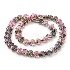 Electroplate Transparent Glass Beads Strands&nbsp;EGLA-R114-02A-HP04