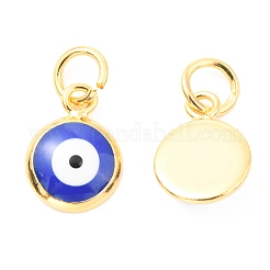 Brass Enamel Charms&nbsp;ZIRC-J025-71G-A01