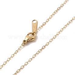 Ion Plating(IP) 304 Stainless Steel Cable Chain Necklace for Women&nbsp;NJEW-G097-15G