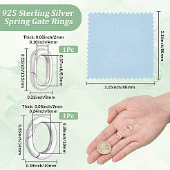 925 Sterling Silver Spring Gate Rings&nbsp;STER-BBC0009-28