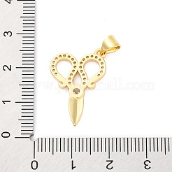 Brass Micro Pave Cubic Zirconia Pendants&nbsp;KK-D325-37G
