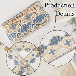 5Yards Polyester Wavy Lace Trim Ribbon&nbsp;SRIB-GF0001-44C