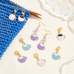 Alloy Enamel Pendant Locking Stitch Markers&nbsp;HJEW-AB00120
