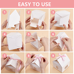 House Shape Paper Jewelry Storage Gift Box&nbsp;CON-WH0088-68