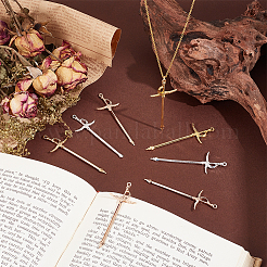 48Pcs 3 Colors Alloy Sword Pendants&nbsp;FIND-UN0003-12