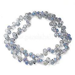 Electroplate Glass Beads Strands&nbsp;EGLA-D030-17R