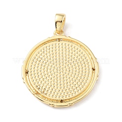 Brass Micro Pave Cubic Zirconia Pendants&nbsp;X-KK-P233-07G