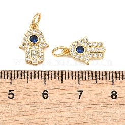 Brass Micro Pave Cubic Zirconia Charms&nbsp;CU-CBAB719-04G-E