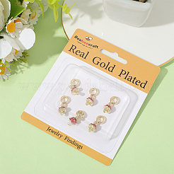 8Pcs Brass Red Enamel Vegetable European Dangle Charms&nbsp;OPDL-BBC0001-03G-02