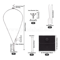 1Pc Word 304 Stainless Steel Column Urn Ashes Necklace&nbsp;DIY-TA0010-07A