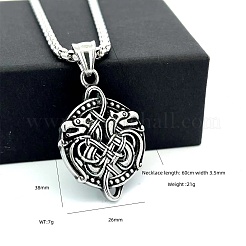 304 Stainless Steel Nordic Viking Dragon Pendant Necklaces for Men Women&nbsp;QO1478