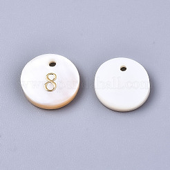 Natural Freshwater Shell Charms&nbsp;SHEL-Q023-08
