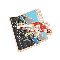 Sports Alloy Enamel Pendants&nbsp;ENAM-I074-01G-17