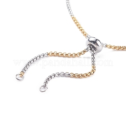 304 Stainless Steel Box Chains Slider Necalace Making&nbsp;AJEW-JB01114-01