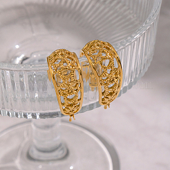 Vintage Hollow Star 304 Stainless Steel Hoop Earrings&nbsp;ZZ7170